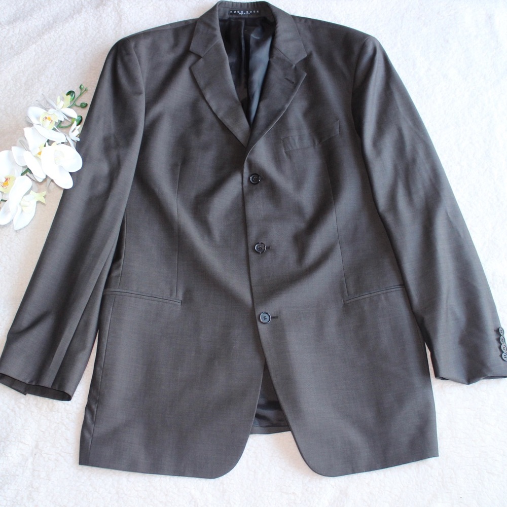 Hugo Boss Charcoal Gray Men’s Blazer 44L